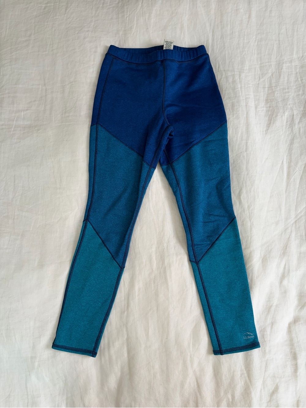 L.L. Bean Girls' Color-block Blue Active Leggings